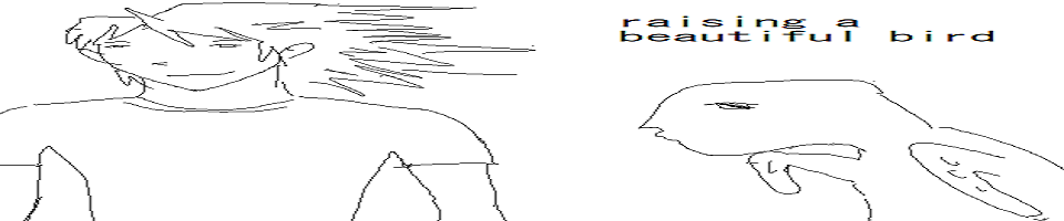 raising a beautiful bird